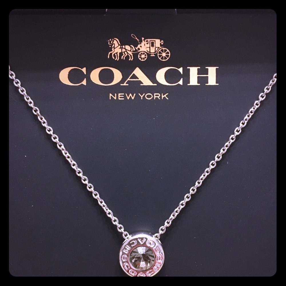 NEW Coach Open Circle Stone Necklace